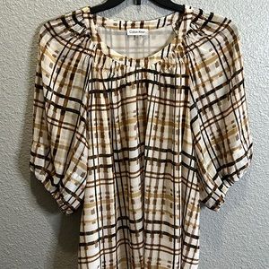 Calvin Klein Blouse size 1X puff sleeves